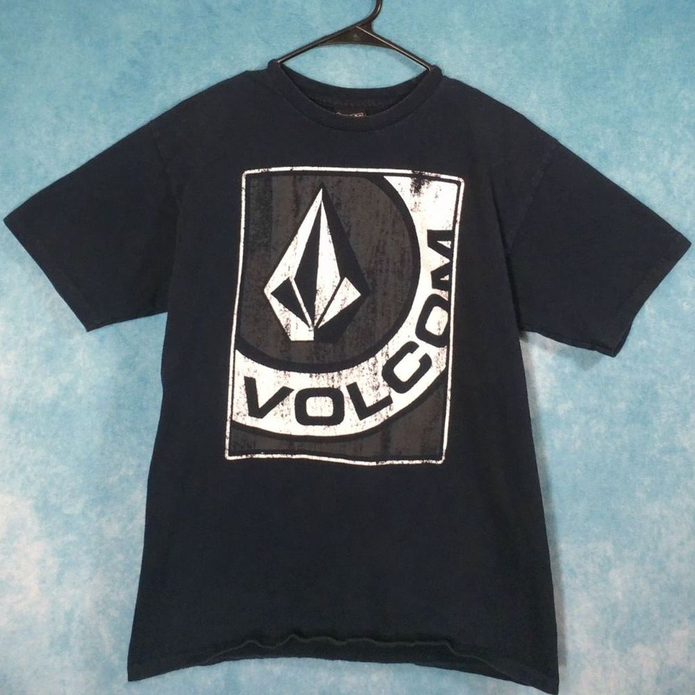VOLCOM T-Shirt, Short Sleeve, Black, Graphic Logo, Size Medium